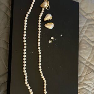 Gold and White Pearl Ring Collection